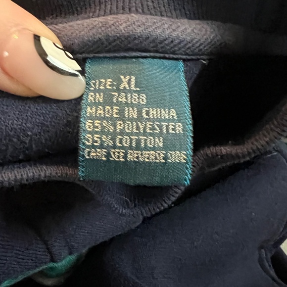 Vintage 90's blue and teal Towncraft oversized crewneck sweatshirt size XL - Picture 5 of 5